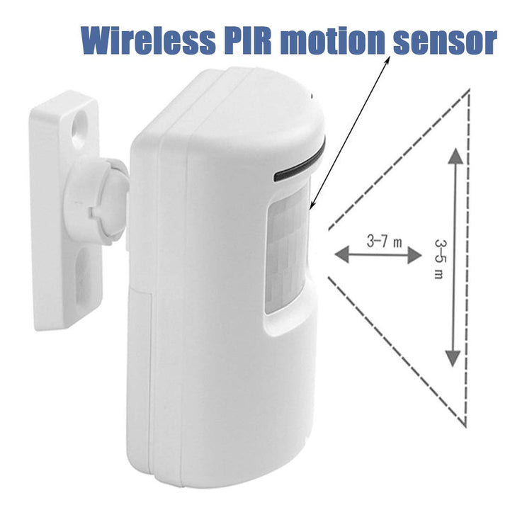 Door Chime,Wireless Business Door Motion Sensor Detector Smart Visitor doorbell Home Security Driveway Alarm with 1 Plug-in Receiver and 1 PIR Detector Weatherproof(White)