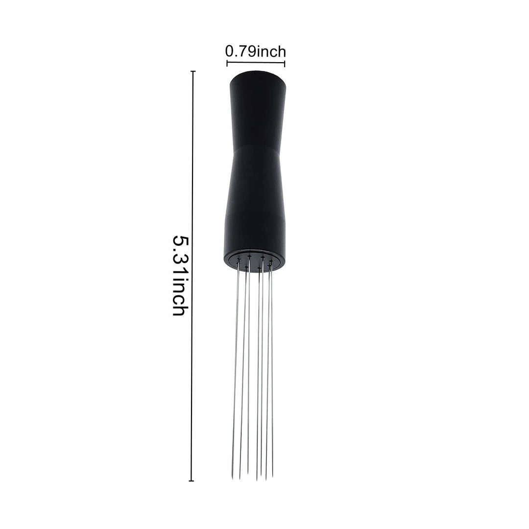 Espresso Coffee Stirrer, Coffee Stirring Tamper Stainless steel Needle Type Distribution WDT Tool Coffee Distributor (black), 5.7x0.85x0.85 inch