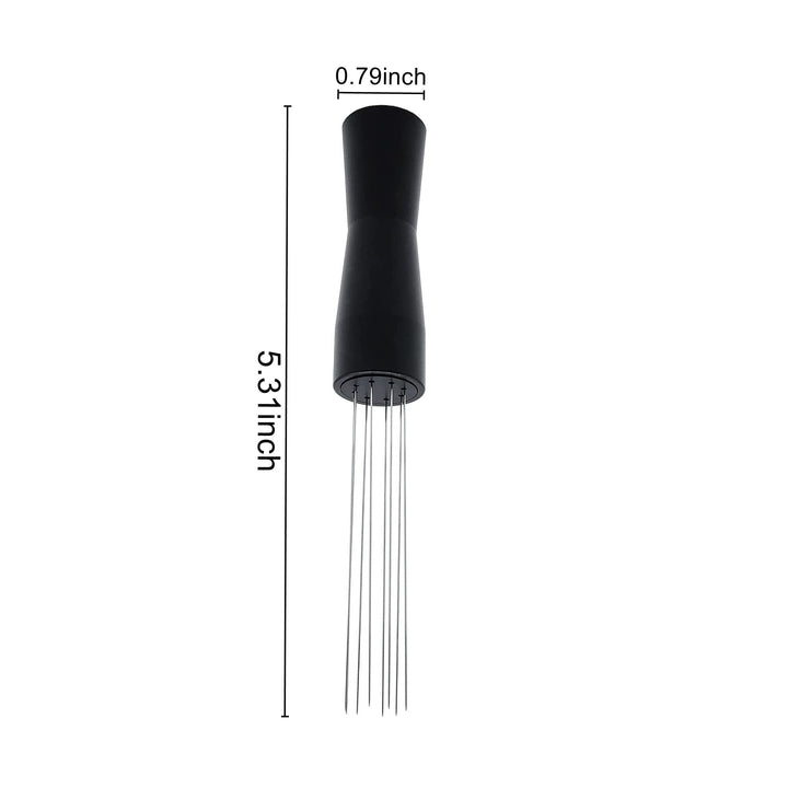 Espresso Coffee Stirrer, Coffee Stirring Tamper Stainless steel Needle Type Distribution WDT Tool Coffee Distributor (black), 5.7x0.85x0.85 inch