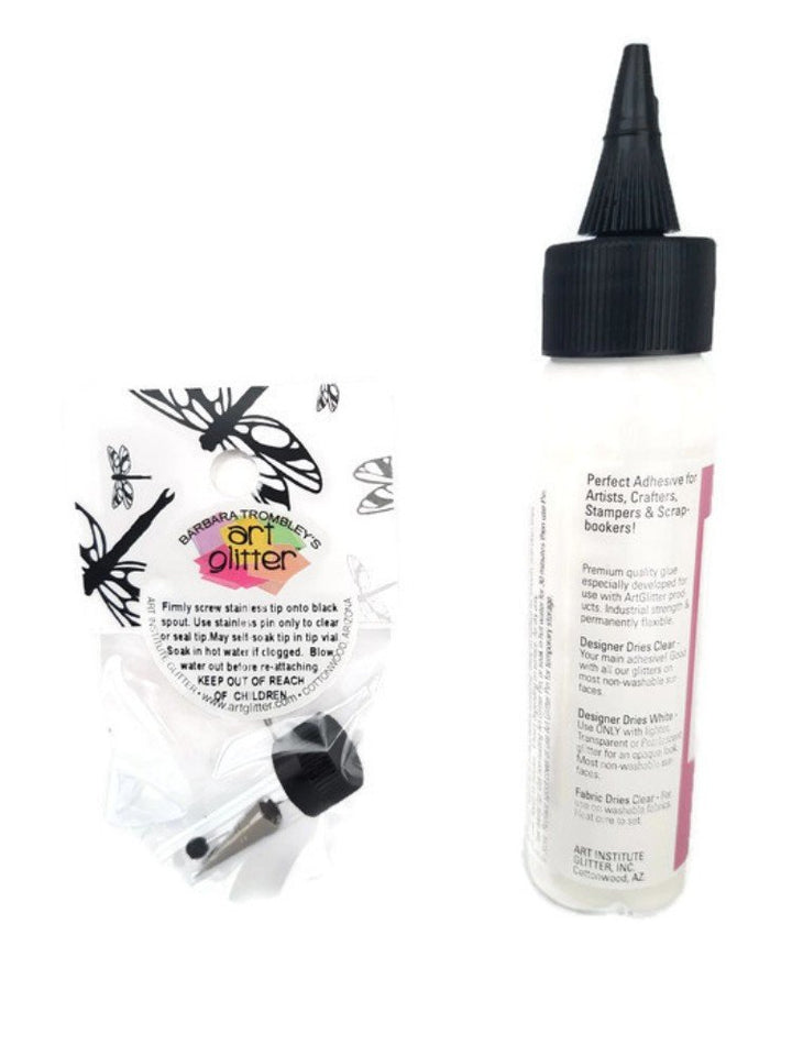 Glue Designer Dries Clear Adhesive 2 oz with Ultra Fine Metal Tip
