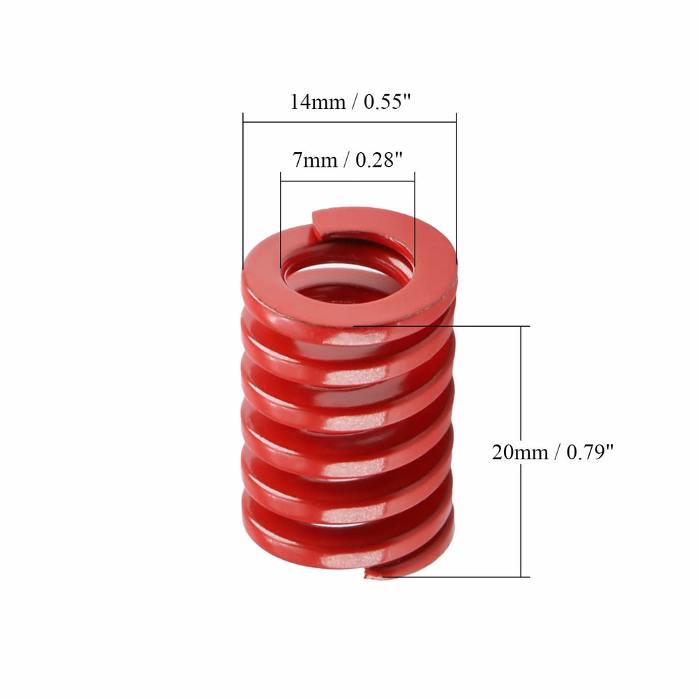 3D Printer Die Spring 14mm OD 20mm Long Load Compression Mould Die Spring for Mechanical Equipment Accessories Red 10PCS