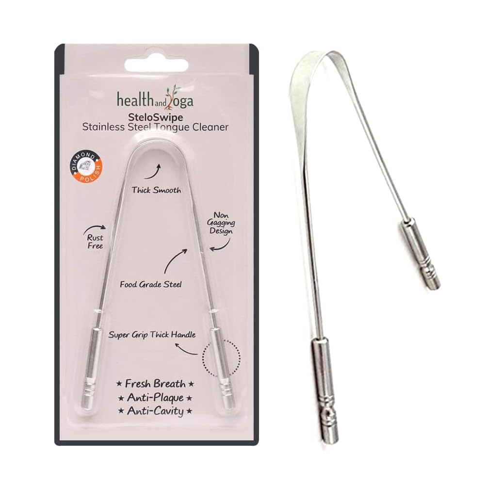 HealthAndYoga Surgical Grade Stainless Steel Tongue Cle