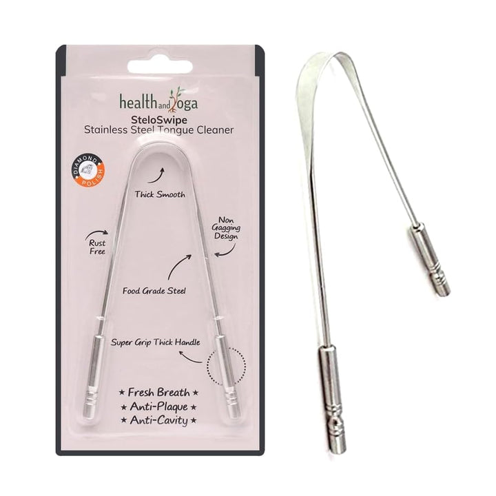 HealthAndYoga Surgical Grade Stainless Steel Tongue Cle