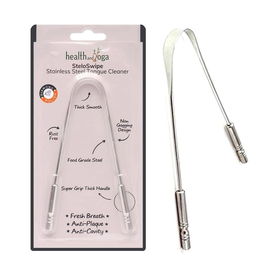 HealthAndYoga Surgical Grade Stainless Steel Tongue Cle
