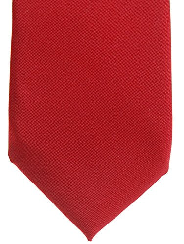 Solid Matte Color Woven Microfiber Pre-tied Boy&#39;s Tie - Burgundy - 4-7 years