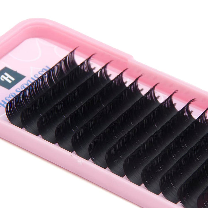 0.15-D, 10Mm Length: 15 Ellipse Eyelash Extensions Matte Black Flat Lashes Cashmere Faux Mink Individual Eyelash Extensions Ellipse Lash C Curl D Curl Faux Mink Volume Semi Perma