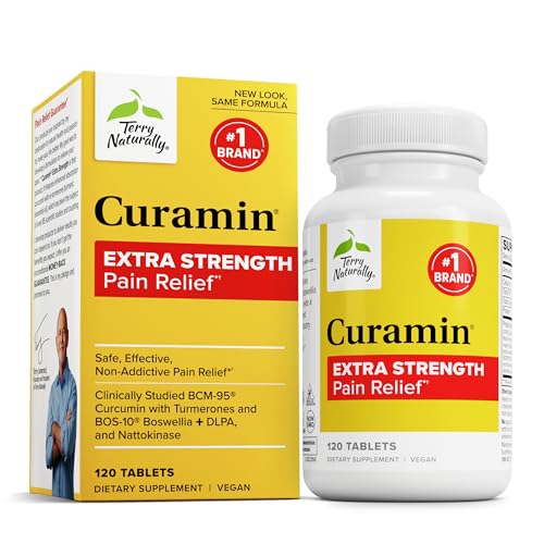 Curamin Extra Strength - Curcumin & Boswellia Supplement for Healthy Circulation Support - Turmeric Supplement to Support Joints, Muscle Health & Endorphin Production - 120 Tablets