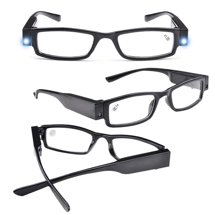 DuanMei Reading Glasses with Light Bright LED Readers w