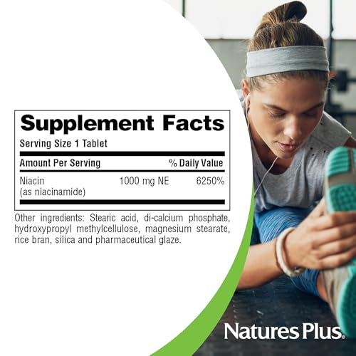 NaturesPlus Niacinamide, Sustained Release - 1000 mg, 9