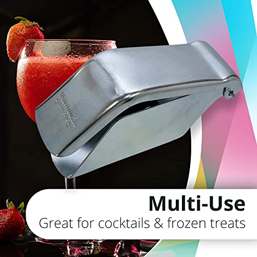 Manual Ice Shaver - Raspador De Hielo Para Raspados - Mexican Ice Maker - Handheld Ice Scraper - Tinned Ice Shaver Stainless Steel Blade for Shaved Granita - One Size, Silver - Cocina Mexicana