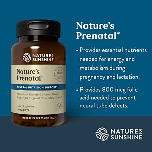 Nature&#39;s Sunshine Prenatal, 120 Tablets | Prenatal Vitamin Provides a Combination of Vitamins and Minerals to Support the Nutritional Needs of Both Mother and Child