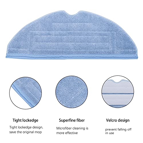 Replacement Microfiber Mop Clothes Cleaning Pads for Roborock T7S T7S Plus S7 Vacuum Cleaner Accessories (6 Pcs)