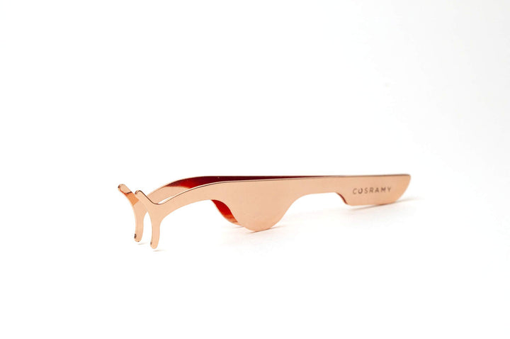 Eyelash Applicator-False Eyelashes Applicator Tool Clip Tweezer Nipper (Gold)