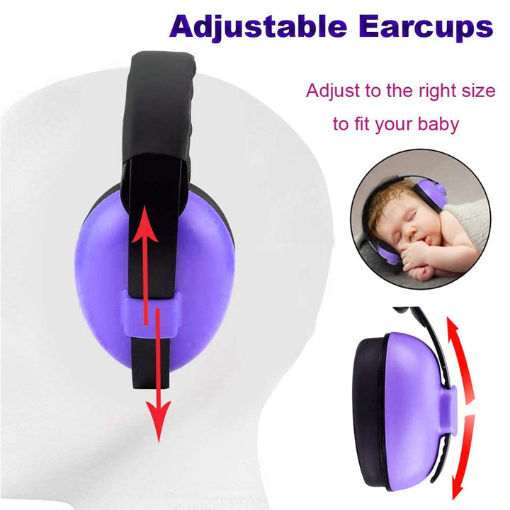 Alitamei Noise Cancelling Headphones for Kids, Babies Ear Protection Earmuffs Noise Reduction for 0-3 Years Babies, Toddlers, Infant (Purple)