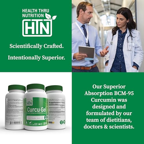 Curcu-Gel Turmeric Curcumin Complex BCM-95 Softgels, 325mg (Pack of 60)