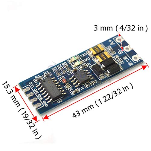 HiLetgo 5pcs TTL to RS485 485 to Serial UART Level Reciprocal Hardware Automatic Flow Control UART to RS485 Converter RS485 to TTL