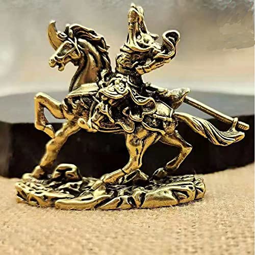 Chinese Guardian Kwan Kung Statue Brass Guan Gong Statue Kuan Gong Statue Figurines Kwan Kung Kong Statue CAI Shen Statue God of Fortune God of Wealth Home Office Decor
