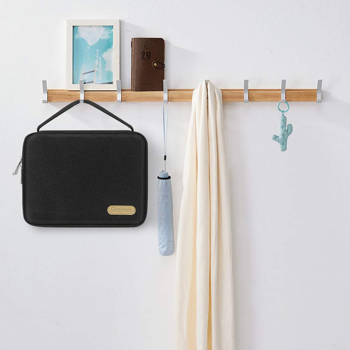 40 Watch Bands Storage Bag, Nylon Spill-resistant Watch Band Organizer Bag Carrying Case Travel Watch Straps Carrying Bag Pouch Compatible with Apple Watch Bands, Watch Band Pin, Cable-Black