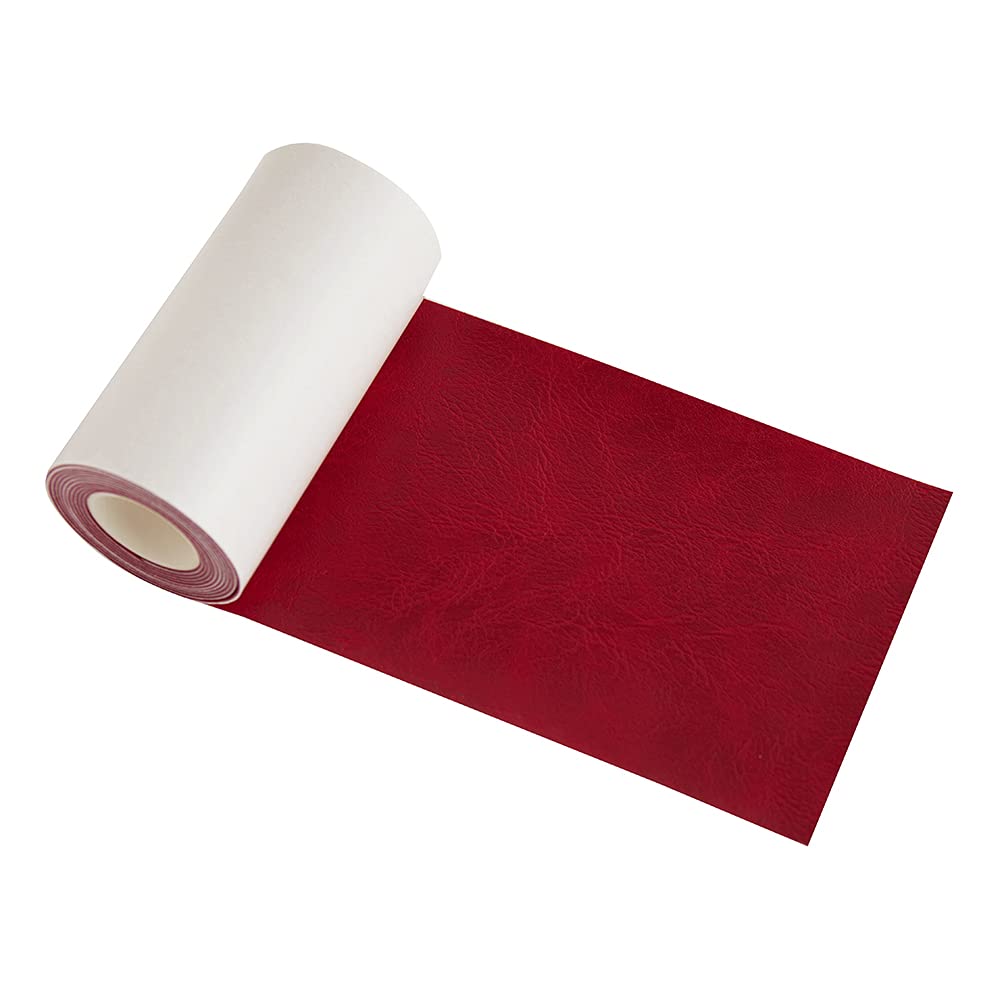 Leather Repair Tape Patch kit Retro Red Heavy Duty,4 x 60 inch Self Adhesive Patch for Couch,Sofa, Car Seat,Handbag,Furniture,Drivers Seat,Jacket,Computer Chair First Aid Vinyl Repair kit