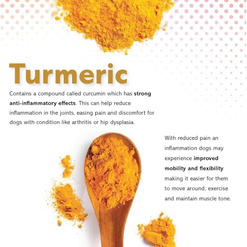 TS Joint Supplement Vet Formulated Pain &amp; Inflammation Relief Treats Hip Dysplasia &amp; Arthritis, Glucosamine, Chondroitin, Turmeric, MSM, HA, Creatine, Omega 3 EPA + DHA.120 Soft Chews