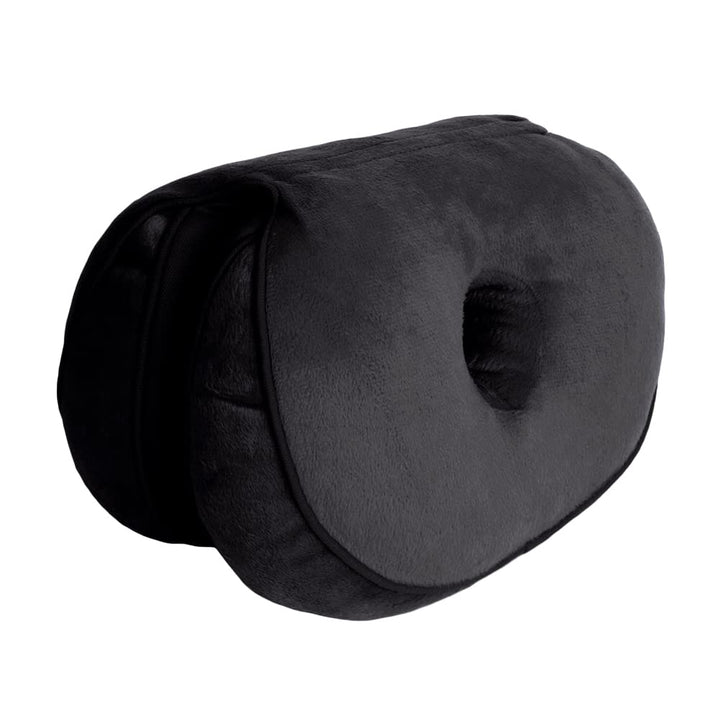 Dual Comfort Cushion Lift Hips Up Seat Cushion,Multifunction Foldable Beautiful Butt Posture Correction,for Hip and Tailbone Pain Office Home Chair and Car Seat Cushion (Black)