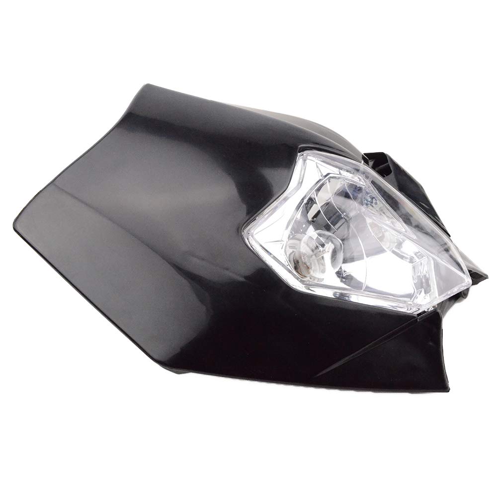 Black 12V 35W Motorcycle Halogen Headlight Indicator Fairing Lampshade for Dirt Bike Motor Pocket Bike