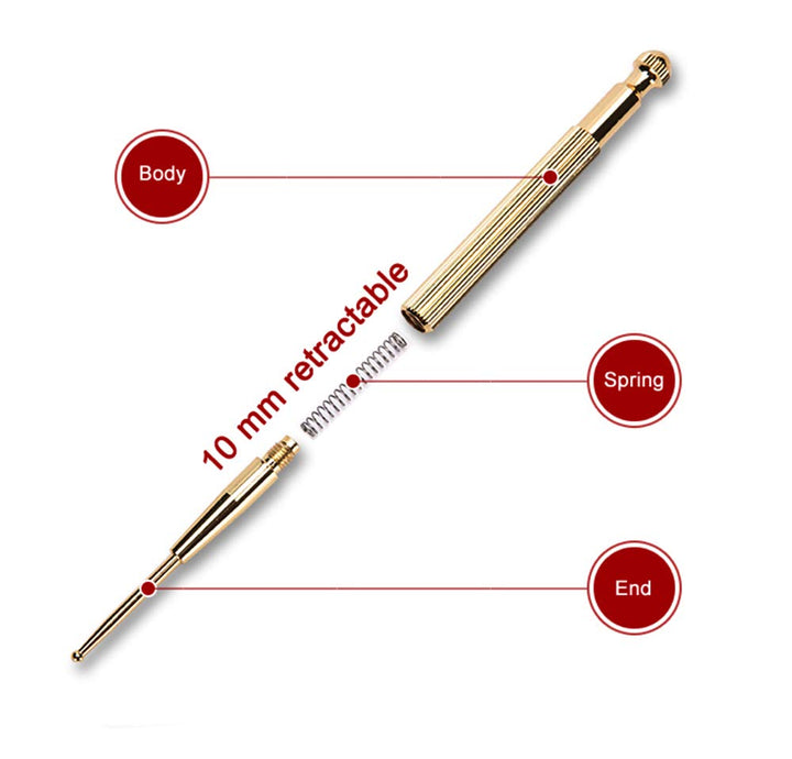 Double Headed Spring Loaded Ear and Body Point Probe St