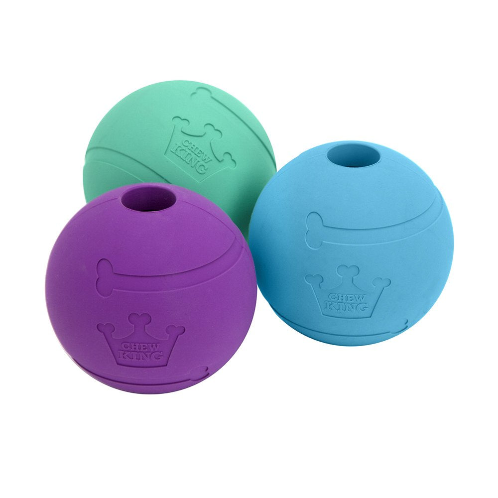 Fetch Balls Extremely Durable Natural Rubber Toy 3 inch Balls (CM-0263-CS01) , 3 Count ( Pack of 1)