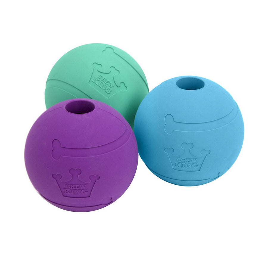 Fetch Balls Extremely Durable Natural Rubber Toy 3 inch Balls (CM-0263-CS01) , 3 Count ( Pack of 1)
