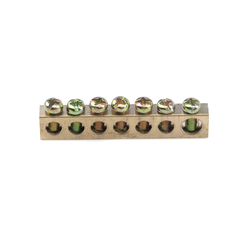 7 Positions Terminal Ground Bar Electrical Wire Screw Terminal Ground Copper Neutral Bar Pack of 5
