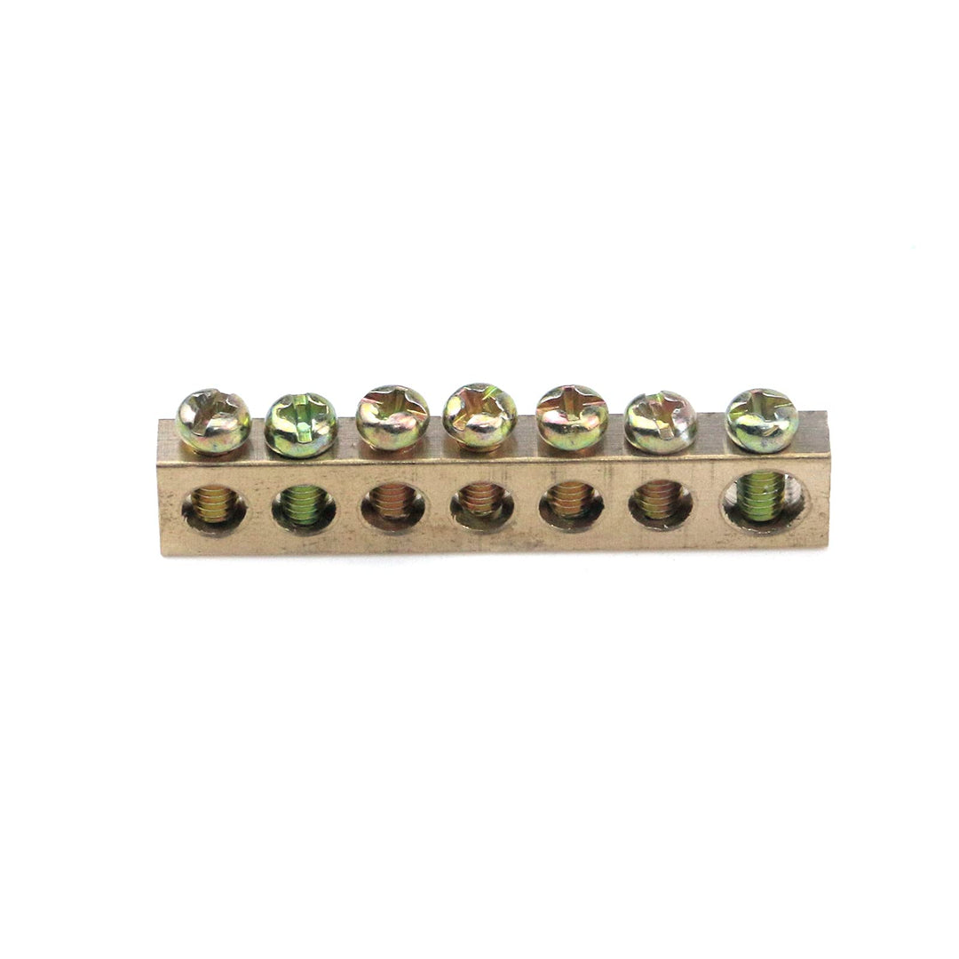 7 Positions Terminal Ground Bar Electrical Wire Screw Terminal Ground Copper Neutral Bar Pack of 5