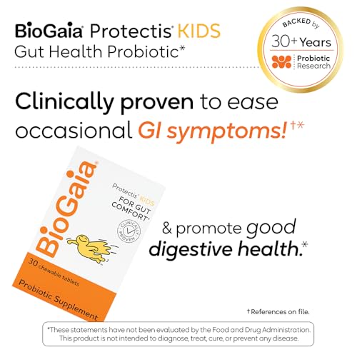 Protectis Kids | Probiotic for Ages 3+ | Eases Occasional Digestive Issues & Promotes Regularity | Allergen, Dairy, Soy & Gluten Free | Backed by 30 Years of Research | 30 Day Supply