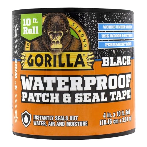 Waterproof Patch &amp; Seal Tape 4 x 10&#39; Black, (Pack of 1)