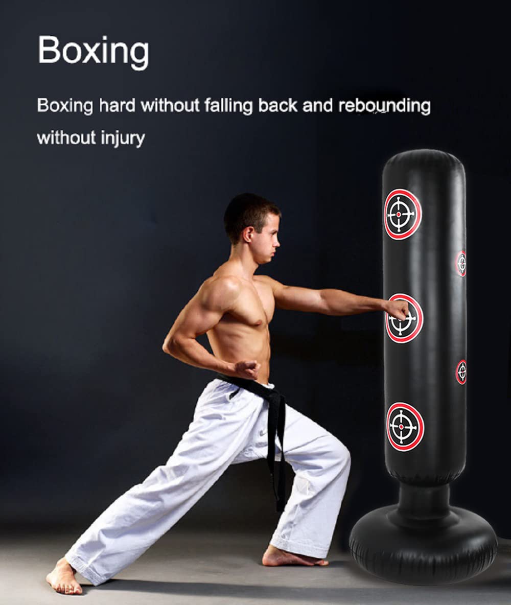 Inflatable Kids Punching Bag - ,Tall 5’ 3” Punching Bags for Kids,Free Standing Punch Bag,Punching Dummy Kids,Kick Boxing Bag with Air Pump Gift Box,Relieve Pent Up Energy in Kids (Target, 160)
