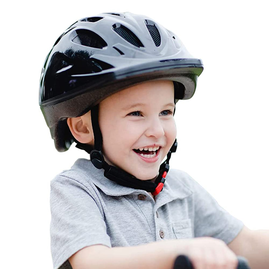 Noodle Bike Helmet for Toddlers and Kids Aged 1-9 with Adjustable-Fit Sizing Dial, Sun Visor, Pinch Guard on Chin Strap, and 14 Vents to Keep Little Ones Cool (Small, Blue)
