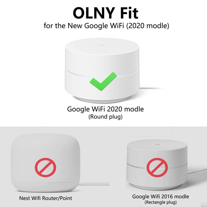 Outlet Wall Mount for Google WiFi AC1200, No Messy Wires Space Saving Easily Be Moved Outlet Mount for Google Mesh WiFi Router, Best Design for Winding Power Cord (3 Pack)