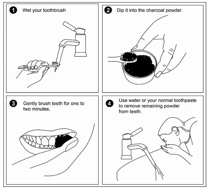 Activated Charcoal Teeth Whitening Black Powder Toothpaste Best Natural 100% Organic White Teeth Whitener Bleach Carbon Fluoride Free Products Kit Cleaner Bright Wow Smile Bamboo No More Dental Strips