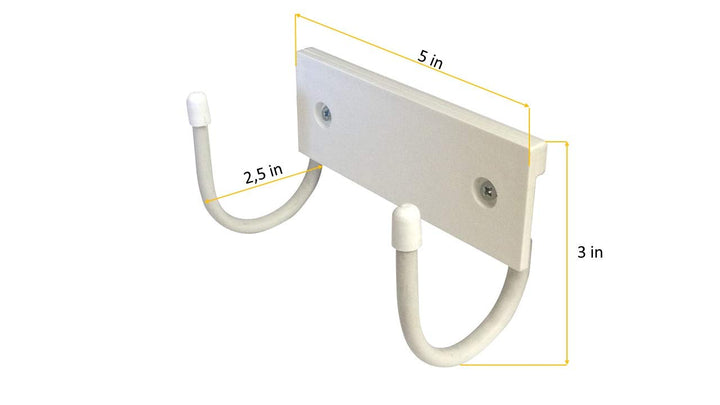 Wall Mount Ironing Board Hanger and Holder, Holder Organizer Wall Rack for Laundry Rooms (White)