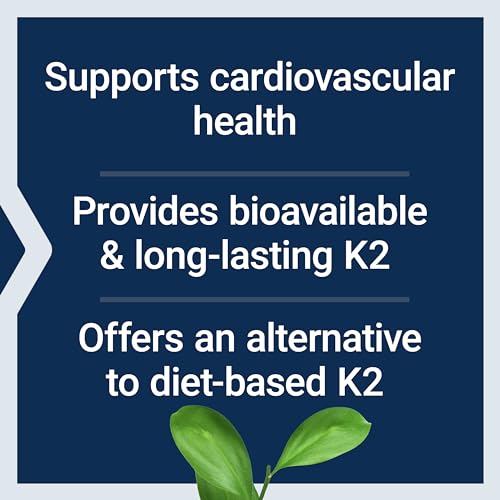 Low Dose Vitamin K2 – Supports Arterial Health – Non-GMO, Gluten-Free – 90 Softgels