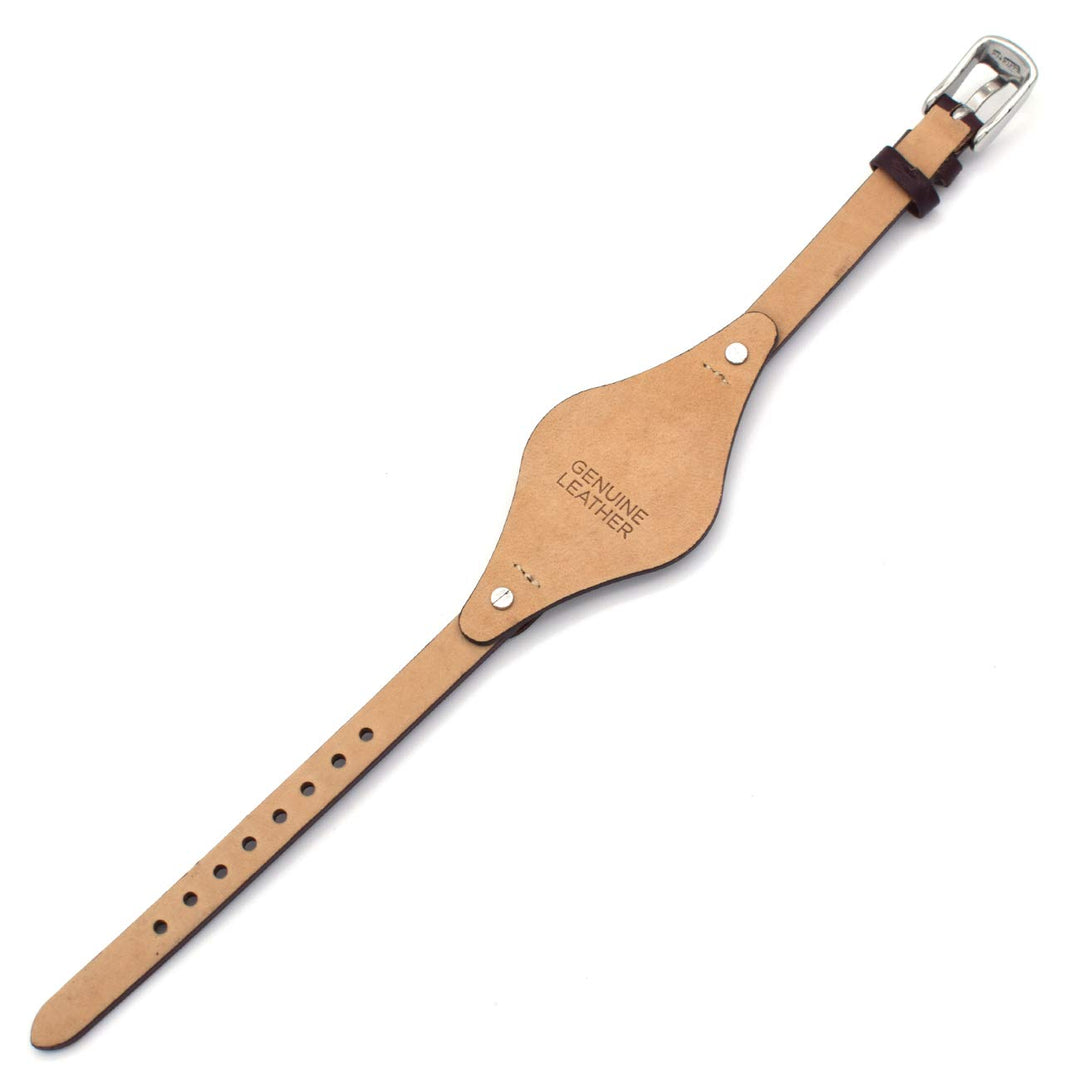 8mm Spring Bar Genuine Leather Watch Strap Replacement for Fossil ES3148 ES4119 ES4176 ES3262 ES3077 (dark brown)