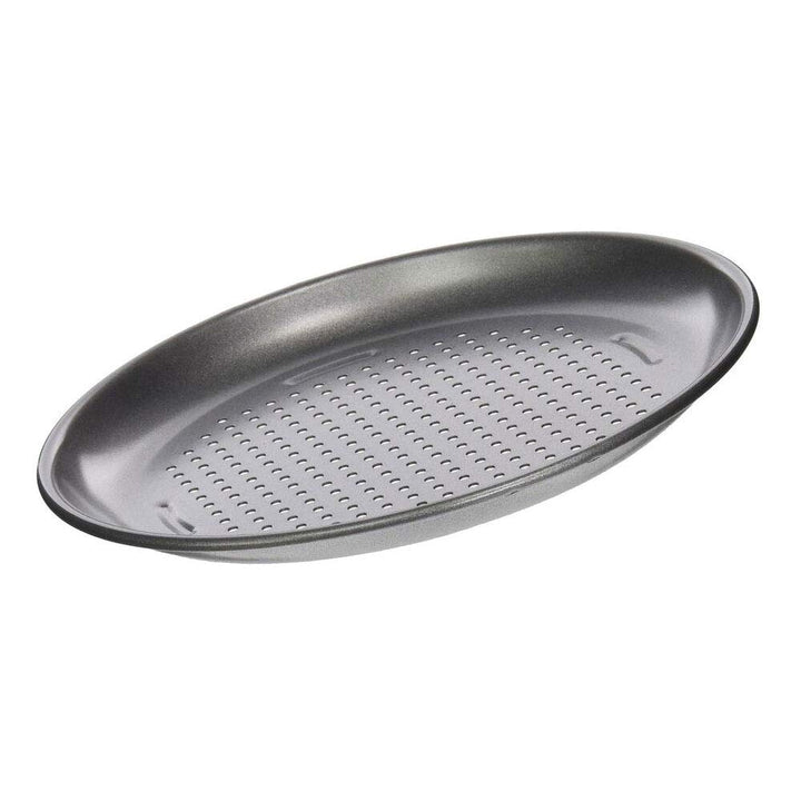 4 Piece Pizza Pan Set, Mini, Steel Gray