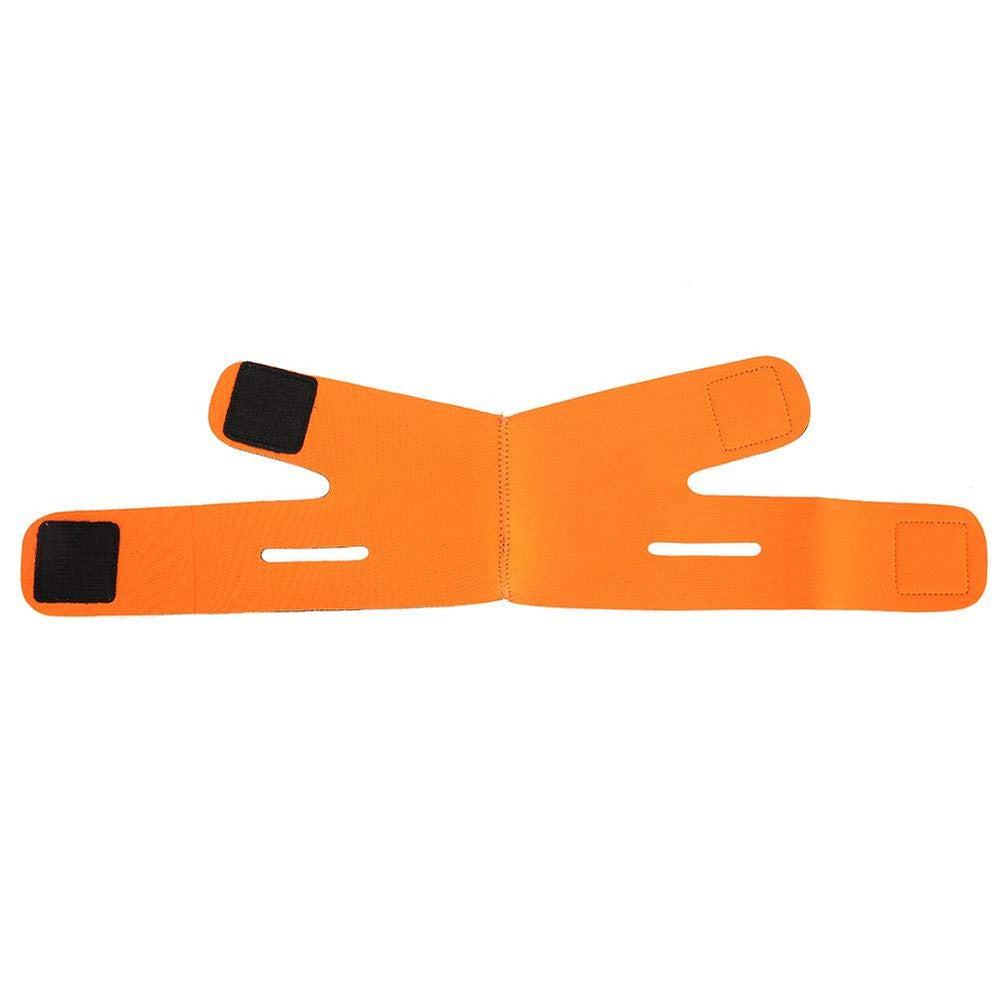 Facial Slimming Mask, Lifting Belt Face Double Chin Slim Bandages V Line Beauty Weight Loss Tools Improve Masseter Muscle (Orange)