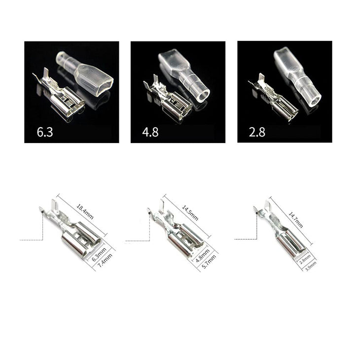 30pcs 2.8mm Spade Crimp Terminal,20cm 16AWG Female Electrical Insulated Terminals,Spade Quick Connectors with Insulating Sleeve (30packs)