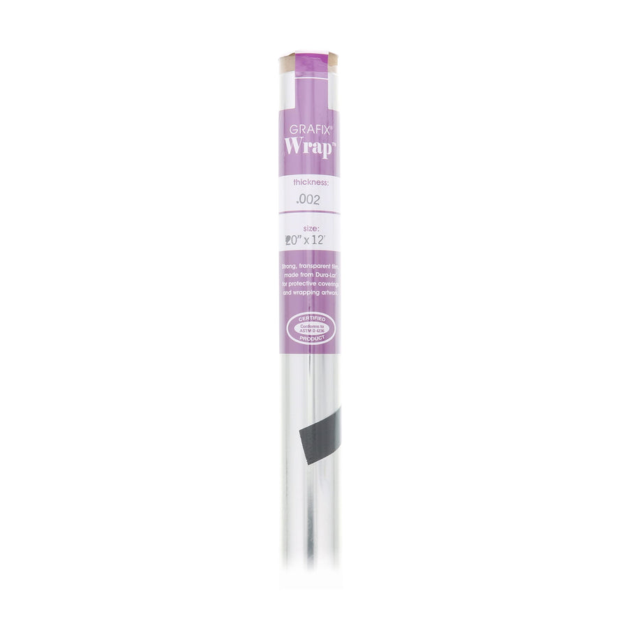 Dura-Lar 12’ Roll – Ultra-Clear .002” Film, Acetate Alternative, Glossy Surface for Coverings, Stencils, Color Separations, Window Applications, Transparencies, and More, 20 x 12'