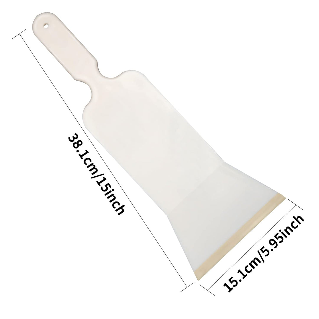 Tools Long Handle Auto Bulldozer Squeegee for Window Tint Film Installing Car Vinyl Wraps Window and Glass Cleaning (White)