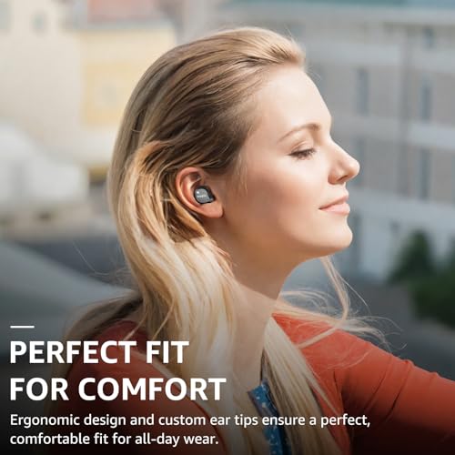 TOZO Hybrid Active Noise Cancelling Wireless Earbuds, 6 Mics ENC Clear Call, IPX8 Waterproof, in Ear Bluetooth 5.3 Headphones Stereo Bass Ear Buds 59H Playtime with LED Display 32 EQs via APP