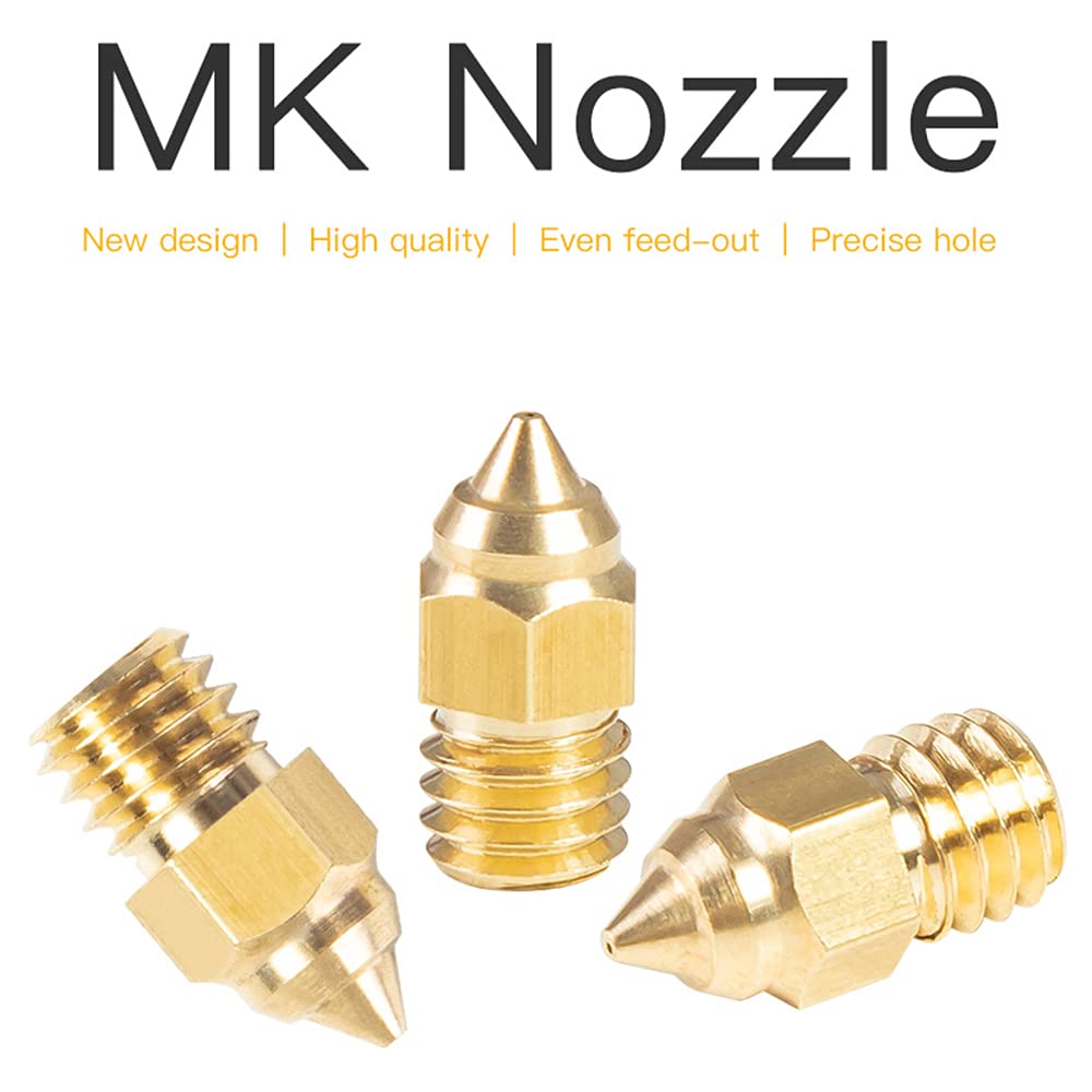 Creality Original 12pcs Ender 3 Series 0.4mm MK Nozzles, for Sprite Extruder Nozzle/Ender 3 S1/Pro/Ender 3/V2/Pro/Max/CR-6 SE/MAX Nozzle, for Ender-3 Serise/Ender-5 Series/Ender 3 Neo Series