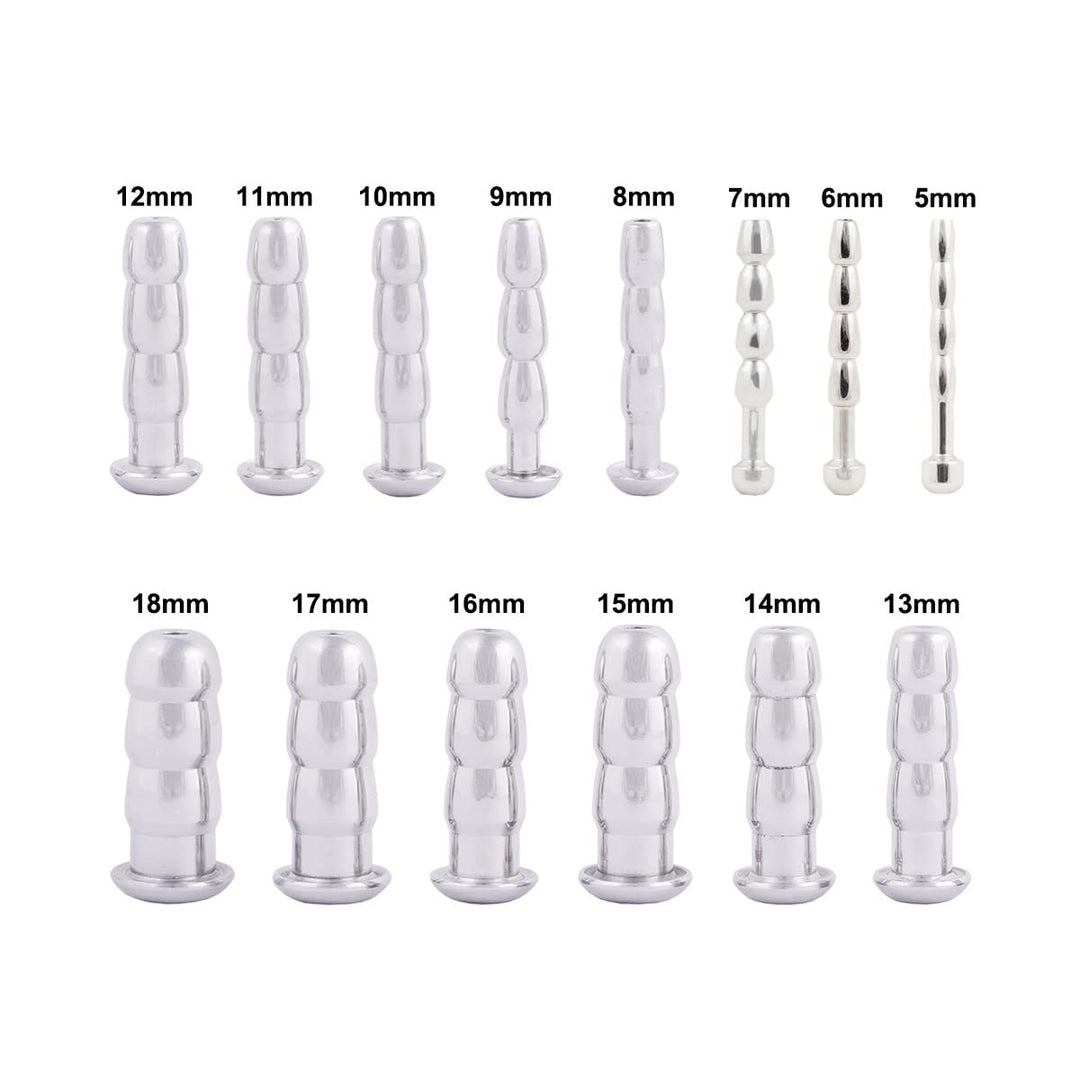 TERNENCE Urinary Plug 50mm Long Stainless Steel Catheters Male Sound urethral Dilator Inserts Penis Plug for Men, 14 Sizes Optional G013 (13mm)