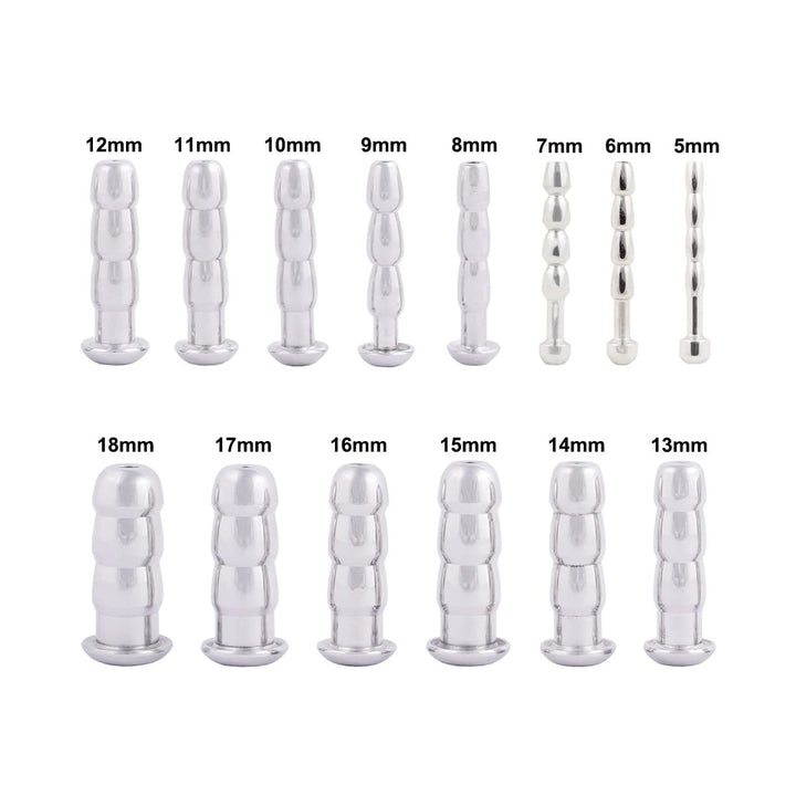 TERNENCE Urinary Plug 50mm Long Stainless Steel Catheters Male Sound urethral Dilator Inserts Penis Plug for Men, 14 Sizes Optional G013 (13mm)
