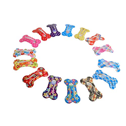 Cute 1 Mini Pet Hair Clip - Pack of 20, assorted colors